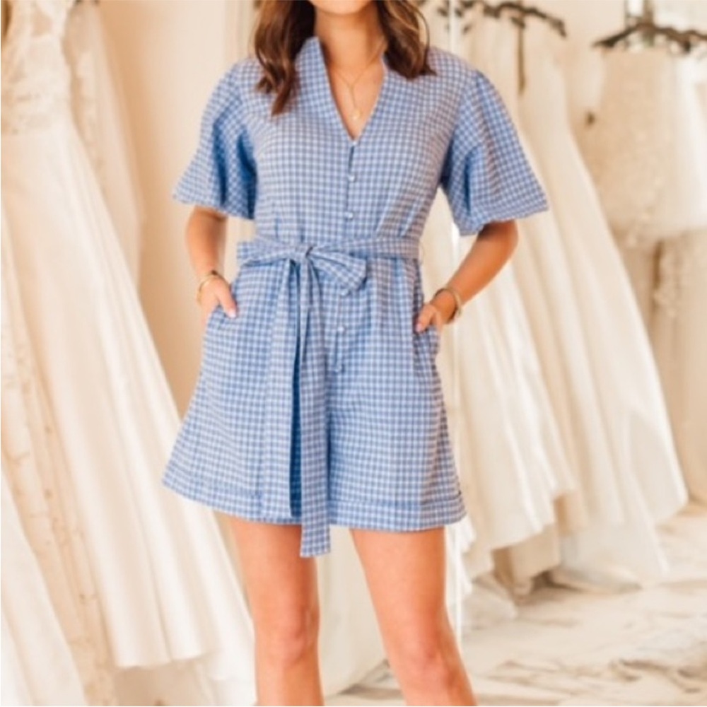 Pearl by Lela Rose Gingham Romper